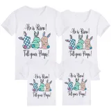 Family Matching Clothing Top Happy Easter He Is Risen Tell Your Peeps Family T-shirts