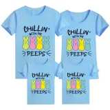 Family Matching Clothing Top Happy Easter Chillin With My Peeps Family T-shirts