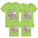 Family Matching Clothing Top Happy Easter Love Gnome Family T-shirts