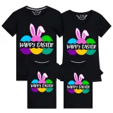 Family Matching Clothing Top Happy Easter Egg and Bunny Ears Family T-shirts