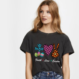 Adult Unisex Top Happy Easter Faith Love Easter Slogan T-shirts