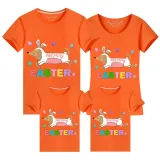 Family Matching Clothing Top Happy Easter Dog Egg Family T-shirts