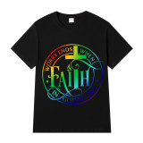 Adult Unisex Top Jesus Worry Ends When Faith In God Begins T-shirts