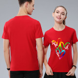 Adult Unisex Top Jesus Faith Hope Love Rainbow Hearts T-shirts