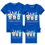 Family Matching Clothing Top Happy Easter Gnomies Rabbit Family T-shirts
