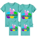 Family Matching Clothing Top Happy Easter Egg and Bunny Ears Family T-shirts
