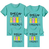 Family Matching Clothing Top Happy Easter Chillin With My Peeps Family T-shirts