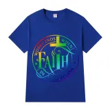 Adult Unisex Top Jesus Worry Ends When Faith In God Begins T-shirts
