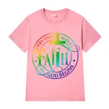 Adult Unisex Top Jesus Worry Ends When Faith In God Begins T-shirts