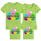 Family Matching Clothing Top Happy Easter Egg and Bunny Ears Family T-shirts