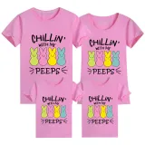 Family Matching Clothing Top Happy Easter Chillin With My Peeps Family T-shirts
