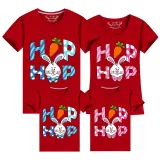 Family Matching Clothing Top Happy Easter Hop Bunny Family T-shirts