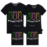 Family Matching Clothing Top Happy Easter Bunny Family T-shirts