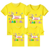 Family Matching Clothing Top Happy Easter Dog Egg Family T-shirts