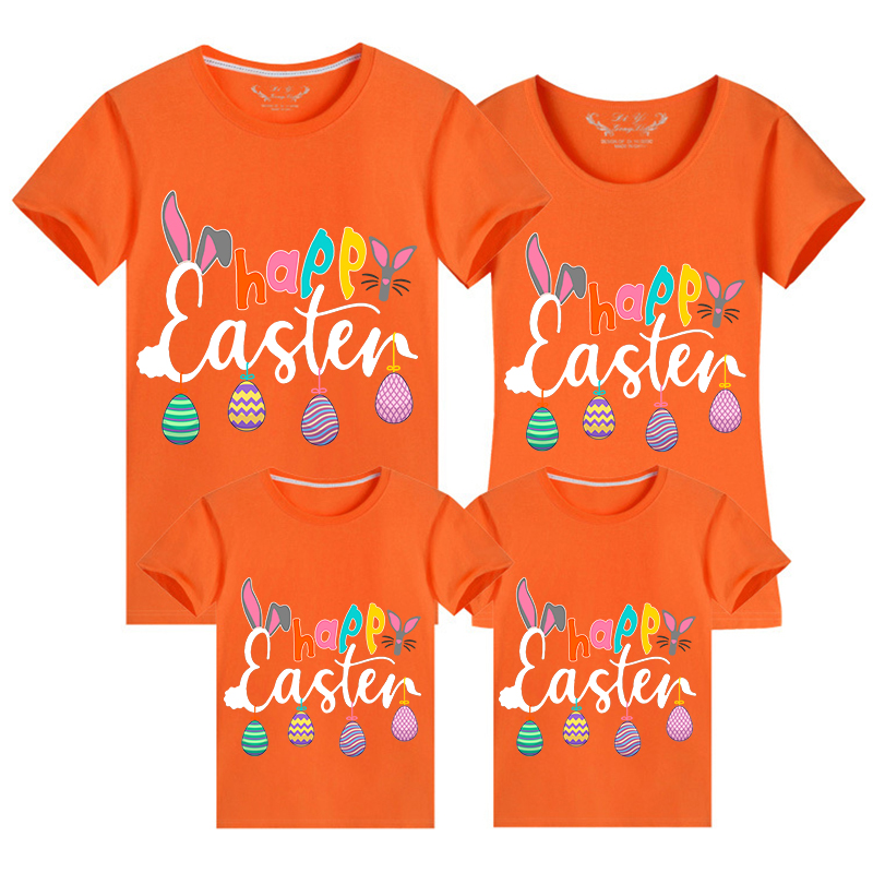 Family Matching Clothing Top Happy Easter Egg Family T-shirts