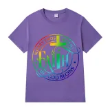 Adult Unisex Top Jesus Worry Ends When Faith In God Begins T-shirts