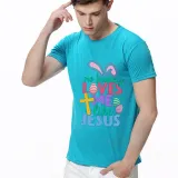 Adult Unisex Top Happy Easter No Bunny Loves Me Like Jesus T-shirts