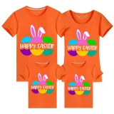Family Matching Clothing Top Happy Easter Egg and Bunny Ears Family T-shirts