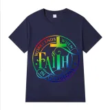 Adult Unisex Top Jesus Worry Ends When Faith In God Begins T-shirts