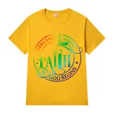 Adult Unisex Top Jesus Worry Ends When Faith In God Begins T-shirts