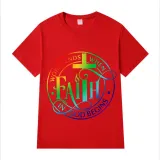 Adult Unisex Top Jesus Worry Ends When Faith In God Begins T-shirts