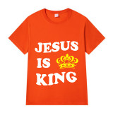 Adult Unisex Top Jesus Is King Slogan T-shirts
