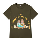 Adult Unisex Top Jesus Oh Come Let Us Adore Him Cute T-shirts