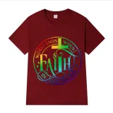 Adult Unisex Top Jesus Worry Ends When Faith In God Begins T-shirts