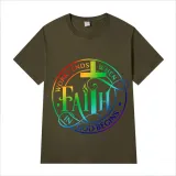 Adult Unisex Top Jesus Worry Ends When Faith In God Begins T-shirts