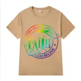 Adult Unisex Top Jesus Worry Ends When Faith In God Begins T-shirts