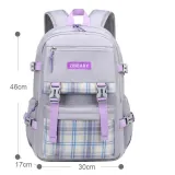 Toddler Kids Senior Lightweight Casual Sports Plaids Backpack Schoolbags