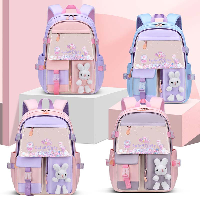 Toddler Kids Girl Senior Lightweight Bunny Backpack Schoolbags