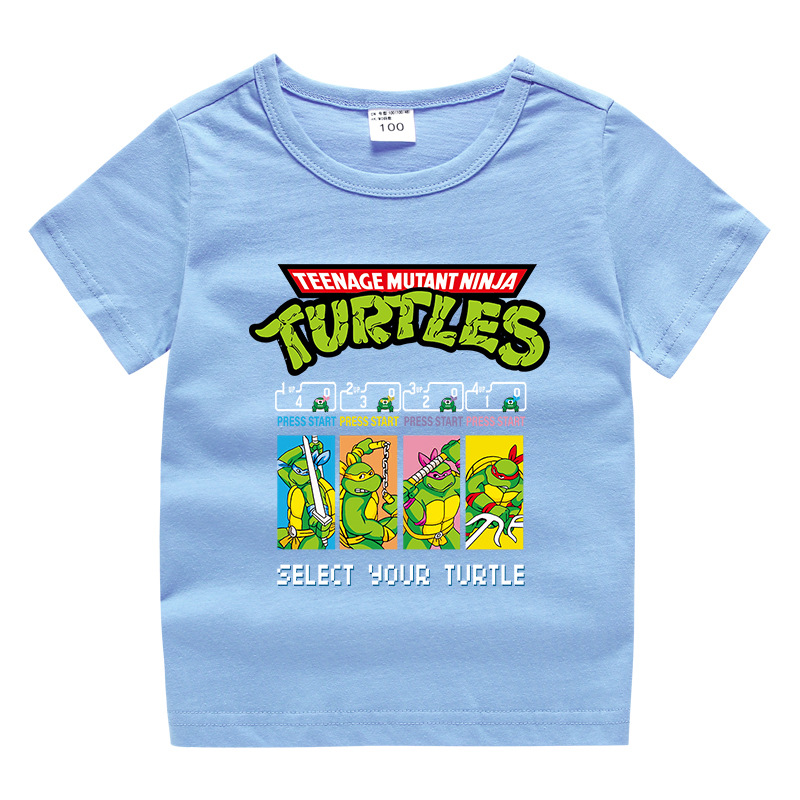 Toddler Kids Boy Turtles Games Cotton T-shirts