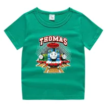 Toddler Kids Boy Thomas Train Cotton T-shirts