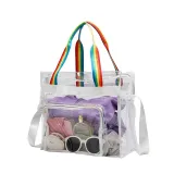 Adult Unisex Casual PVC Transparent Handbag Storage Bag