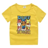 Toddler Kids Boy Cartoon Tops Ruff Tough Paw Puppy Dog T-shirts