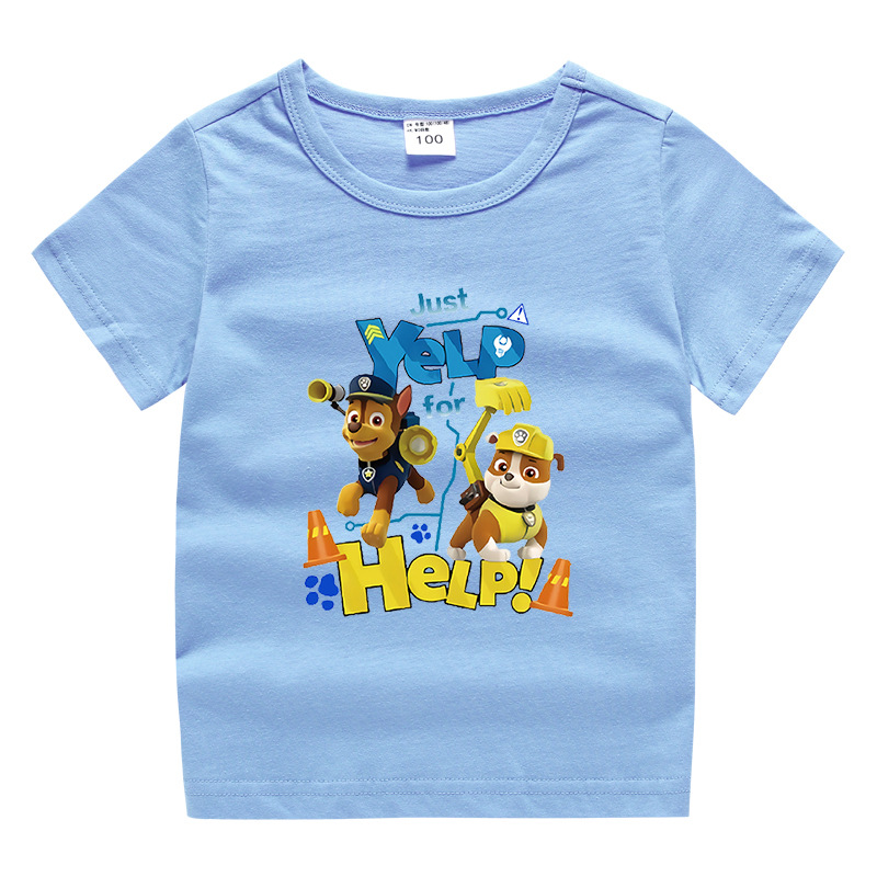 Toddler Kids Boy Cartoon Tops Help Puppy Dog T-shirts