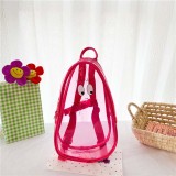 Toddler Kids Cartoon PVC Transparent Backpack Jelly Schoolbag