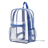 Adult Unisex Casual PVC Transparent Zipper Waterproof Backpack Fashion Schoolbag