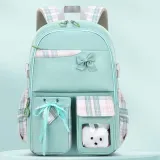 Toddler Kids Girl Lightweight Casual Senior Backpack Cute Bear Bowknot Schoolbags