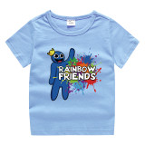 Toddler Kids Boy Cartoon Big Eyes Rainbow Friends Game Cotton T-shirts