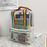 Adult Unisex Casual PVC Transparent Backpack Handbag