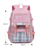 Toddler Kids Senior Lightweight Casual Sports Plaids Backpack Schoolbags