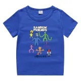 Toddler Kids Boy Cartoon Rainbow Aliens Friends Cotton T-shirts