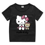 Toddler Kids Girl Cartoon Tops Teddy Bear Cat T-shirts