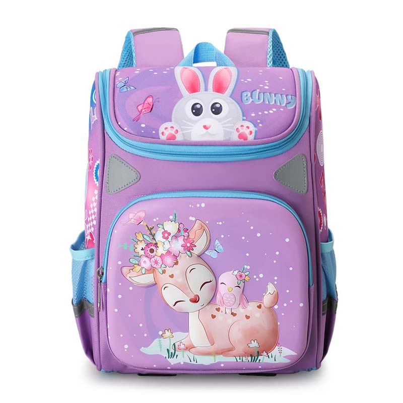 Toddler Kids Fashion Schoolbag Cartoon Bunny and Reindeer Primary School Backpacks