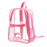 Adult Unisex Casual PVC Transparent Zipper Waterproof Backpack Fashion Schoolbag