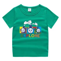 Toddler Kids Boy Thomas Explore Train Cotton T-shirts