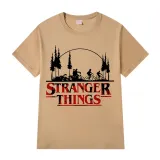 Adult Unisex Top Exclusive Design Stranger Trees Friends Riding Bicycles T-shirts