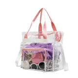 Adult Unisex Casual PVC Transparent Handbag Storage Bag
